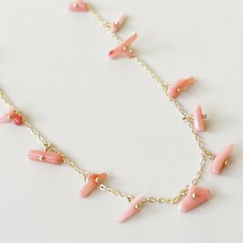 pink coral*necklaceの画像