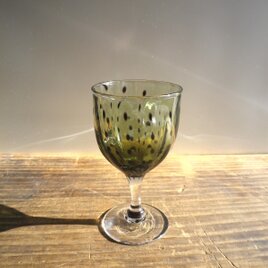 豆絞り柄　酒杯　(緑)の画像