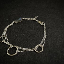 ring＆labradorite*3連風braceletの画像