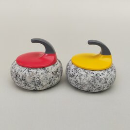 石製 ミニカーリングストーン (白)2個セットVer.北京 カーリングストーンの画像