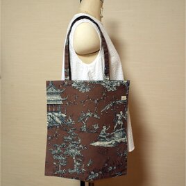 トワル・ド・ジュイ●Toile de Jouy●コットンリネンエコバッグ　●受注生産●の画像