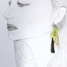 金魚のヒレ ピアス(右耳用)の画像