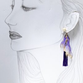 金魚のヒレ ピアス(右耳用)の画像