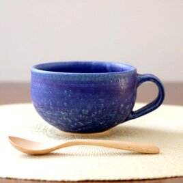 ディープシーブルーの釉薬 マグカップ 2 ＊ スープカップとしてもの画像