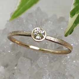 Yellow diamond(強蛍光)＊K10 ringの画像