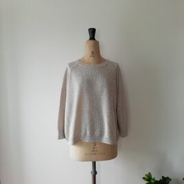 【再再再…販♡】オーガニックコットン100%鹿の子ポンチョプルオーバー　ペールグレーの画像