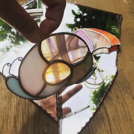 ステンドグラスかたつむりピンクの画像