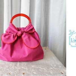 リボンバッグ　ピンク