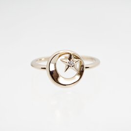 [K10]星と月のリング