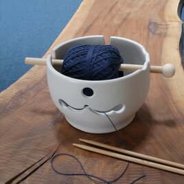 ヤーンボウル　ヤーンボウル　白ねこ