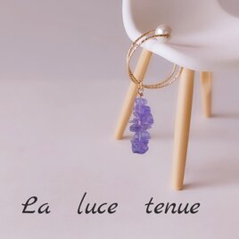 14kgf*AAAAタンザナイトとパールのイヤーカフ