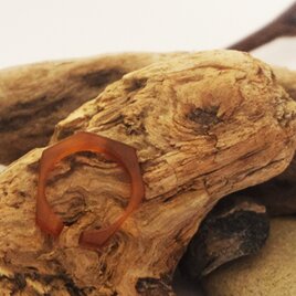 バッファローホーン多角形リング(ベッコウ柄)