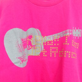 ギター＆JETRANCH Tシャツ　ピンクの画像