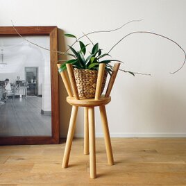 Botanical Stool ’crown’　Ｍ　レッドオーク材　プランタースタンド フラワースタンド