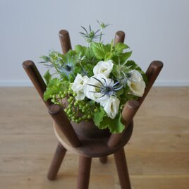 Botanical Stool ’crown’　Ｓ　ウォールナット材　プランタースタンド フラワースタンドの画像