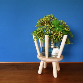 Botanical Stool ’crown’　Ｓ　アッシュ材　プランタースタンド フラワースタンドの画像