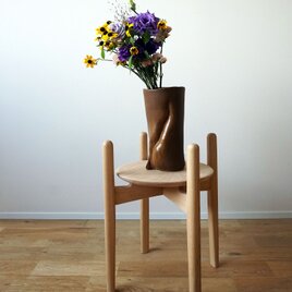 Plant Stand  ’float’　レッドオーク材　プランタースタンド　フラワースタンド　花台の画像