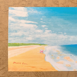 【選べる3枚】『More fun』 ポストカード 海 空 絵 絵画 風水 イラスト 水彩画 風景画 海の絵 ハガキの画像