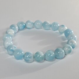 高品質 アイスラリマー 10mm ブレスレット 天然石