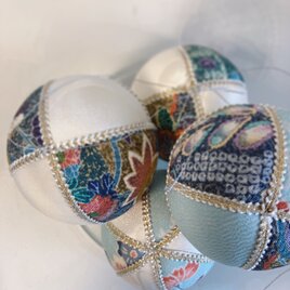 6.5cm (2.56"") Kimekomi Ornament balls set of 4の画像