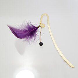 ブックマーカー　羽（紫）の画像