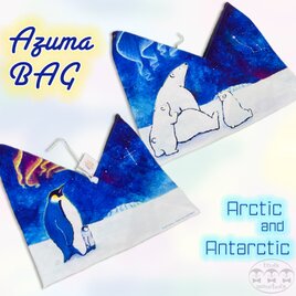 【北極と南極】ペンギンとシロクマのAzumaBAGの画像