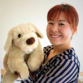 感動する抱き心地。ゴム入り重心設計、重さ約3400g、命の重みを感じるぬいぐるみ・パトラン（ベージュ）