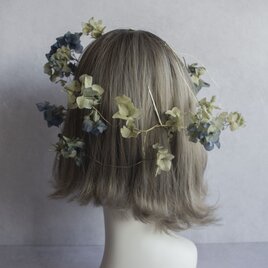 【再販】あじさいのワイヤーヘッドドレス(blue)