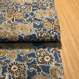 名古屋帯＊和更紗（藍地草花文様）の画像
