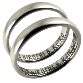 建設業、漁業、農業、工場で働く人のペアリング　【傷つきにくい、曲がらない】タングステンリング【2本】