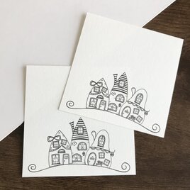 家メッセージカード　正方形の画像