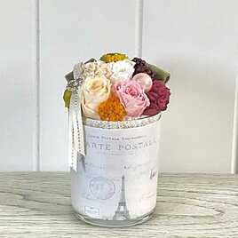 グラスアレンジメント＊プリザーブドフラワー＊ドライフラワー＊