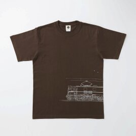 鉄道Tシャツ｜EF58-61 （ Dark Brown × Silver ） 鉄道グッズ ギフト 父の日 プレゼントの画像