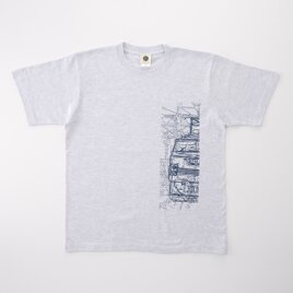 鉄道Tシャツ｜EF66（ Gray × Navy）ライトグレー × ネイビー　ギフト 鉄道グッズ 父の日の画像