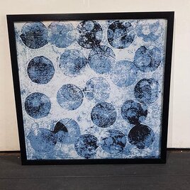 版画ポスター『title：polka dots blue』YOKO KAWATAの画像