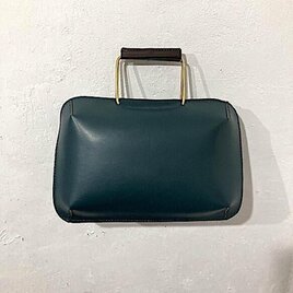 総手縫い仕上げ/mini 革鞄【　真鍮持手　handbag　】の画像