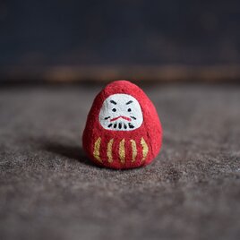 革のオブジェ　だるま　小