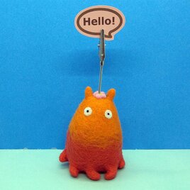 羊毛フェルトのメンダコちゃんメモスタンドの画像