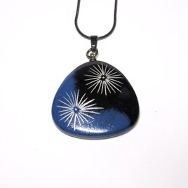 漆ペンダント（平三角）花火・青
