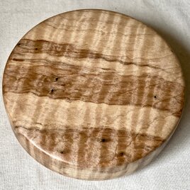 特選一点物／栃変杢丸形被蓋刳物 No.516