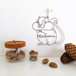 受注制作 】ハリネズミのWelcomeシルエットオーナメント | iichi