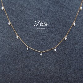 14kgf "Sara サラ 淡水パール ネックレス" ホワイト