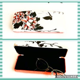 一閑張り『蝶と華』メガネケースやペン、アクセ入れに♪の画像