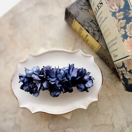 復活販売【限定数】夜桜のバレッタ ■ メタリックカラー 2色展開 ■ シルバーブルー色