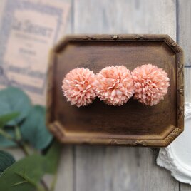 ピンポンマムのバレッタ ■こっくり可愛い 4色展開 ■ ベージュピンクの画像