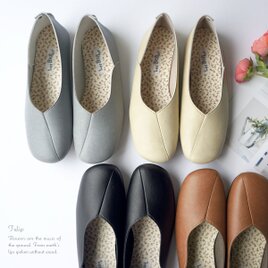 足元華やぐ柔らかお散歩バレエ(TULIP) 靴 日本製 国産素材 オリジナルシューズ 【5～14日以内発送】の画像