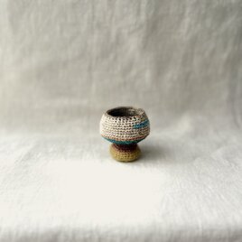 knit glass / マスタード　ベージュ　ブルー　ブラウン
