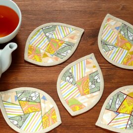 はっぱのコースター（5枚組） ～陽光～の画像