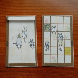 ポチ袋‐障子とお猫様-