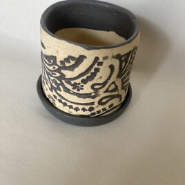植木鉢(インド更紗模様)の画像
